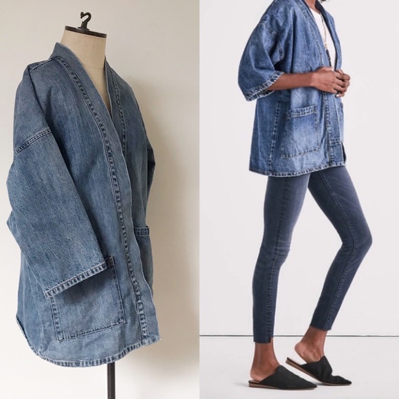 lucky brand denim kimono jacket